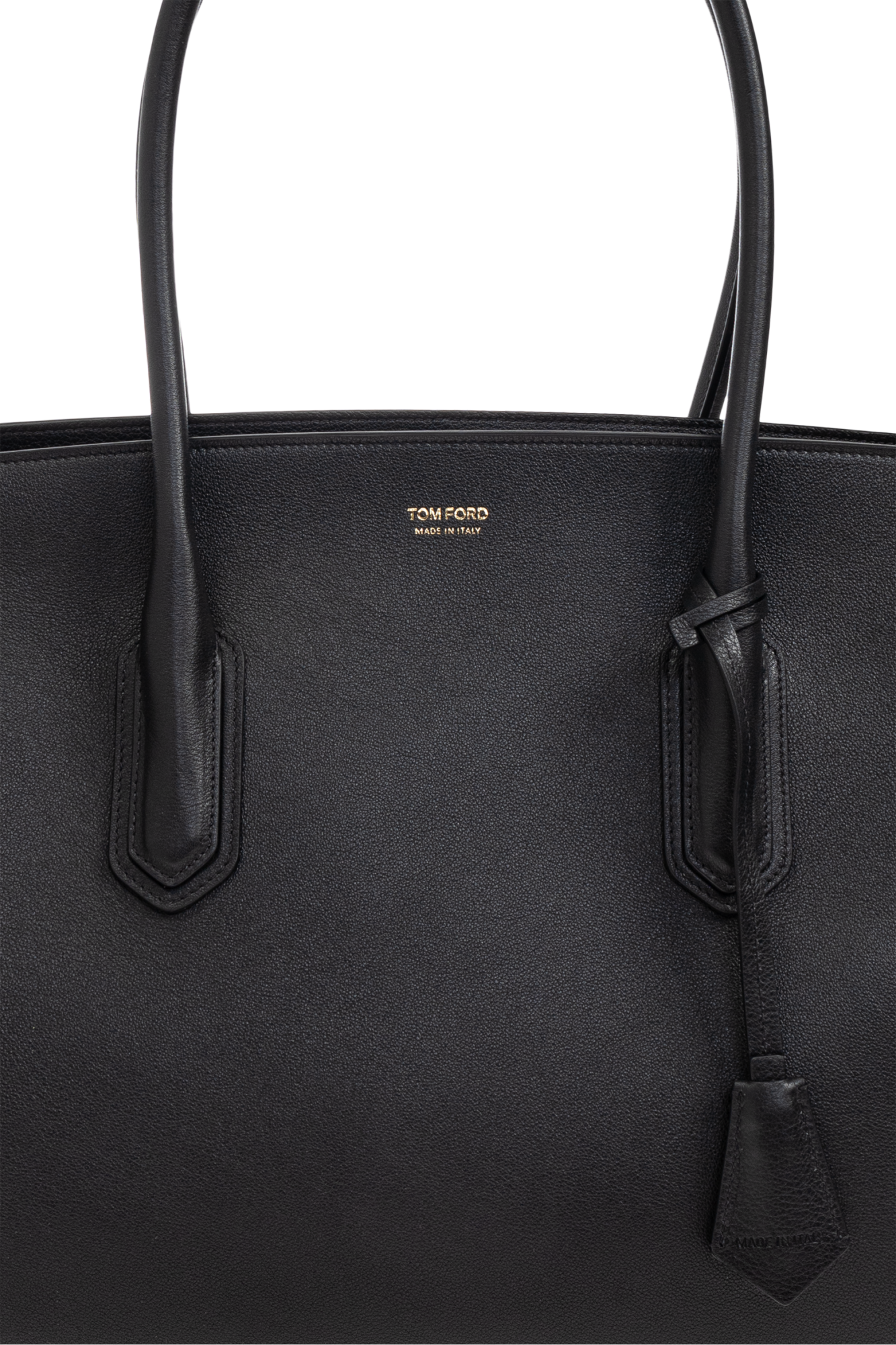トートバッグ TOM FORD FW25 Logo shoulder bag (L1890LCL490A 1G007) TOM FORD logo-patch Shoulder Bag | Black | FARFETCH